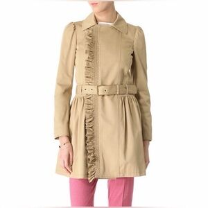 RED Valentino Garavini Ruffle Trench Coat